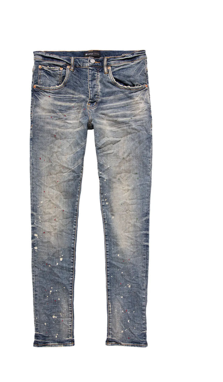 Purple Denim Vintage Spotted Indigo