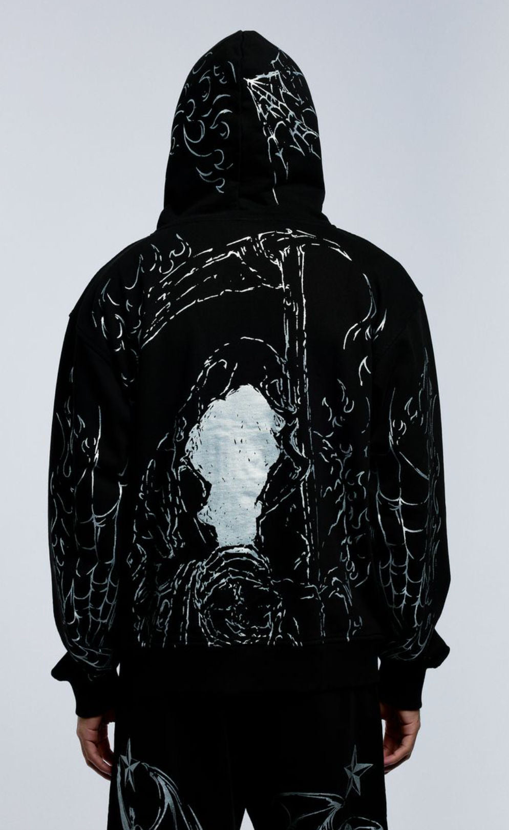 REVENGE TATTOO ZIP BLACK/SILVER FW25