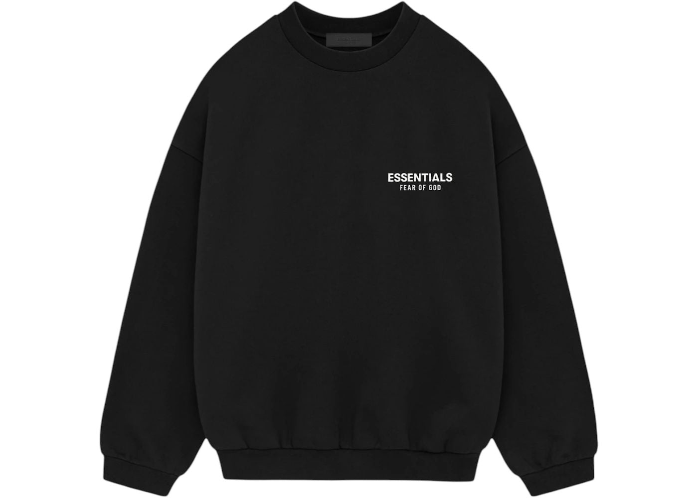 Fear of God Essentials Fleece Crewneck (FW24) Black