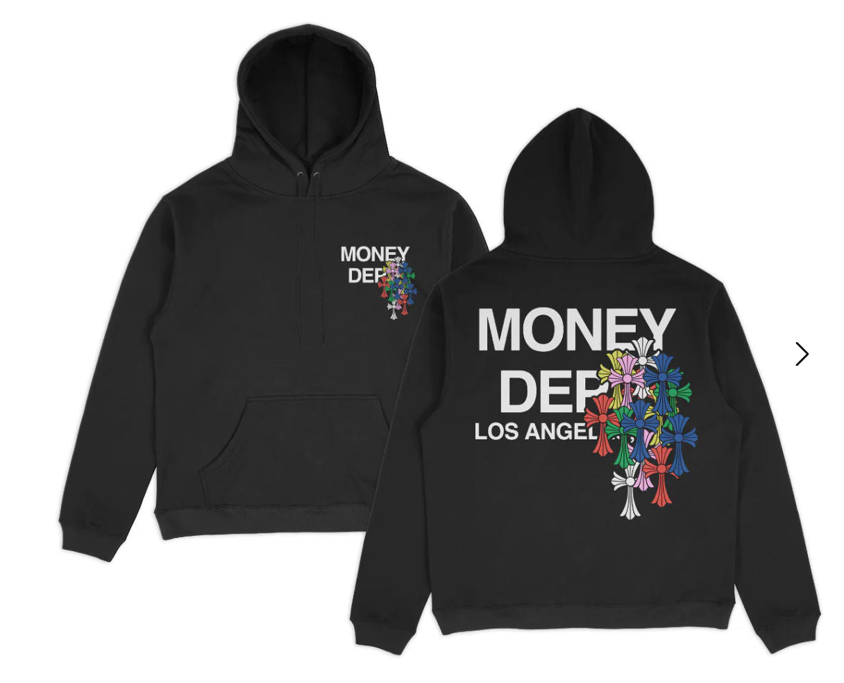 MONEY DEPT Colorful Crosses Hoodie