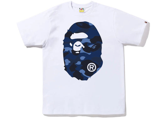 bape color camo milo big head tee blue