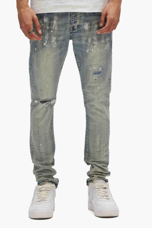 Purple Jeans SLIM FIT JEANS-LIGHT INDIGO PAINT CORE