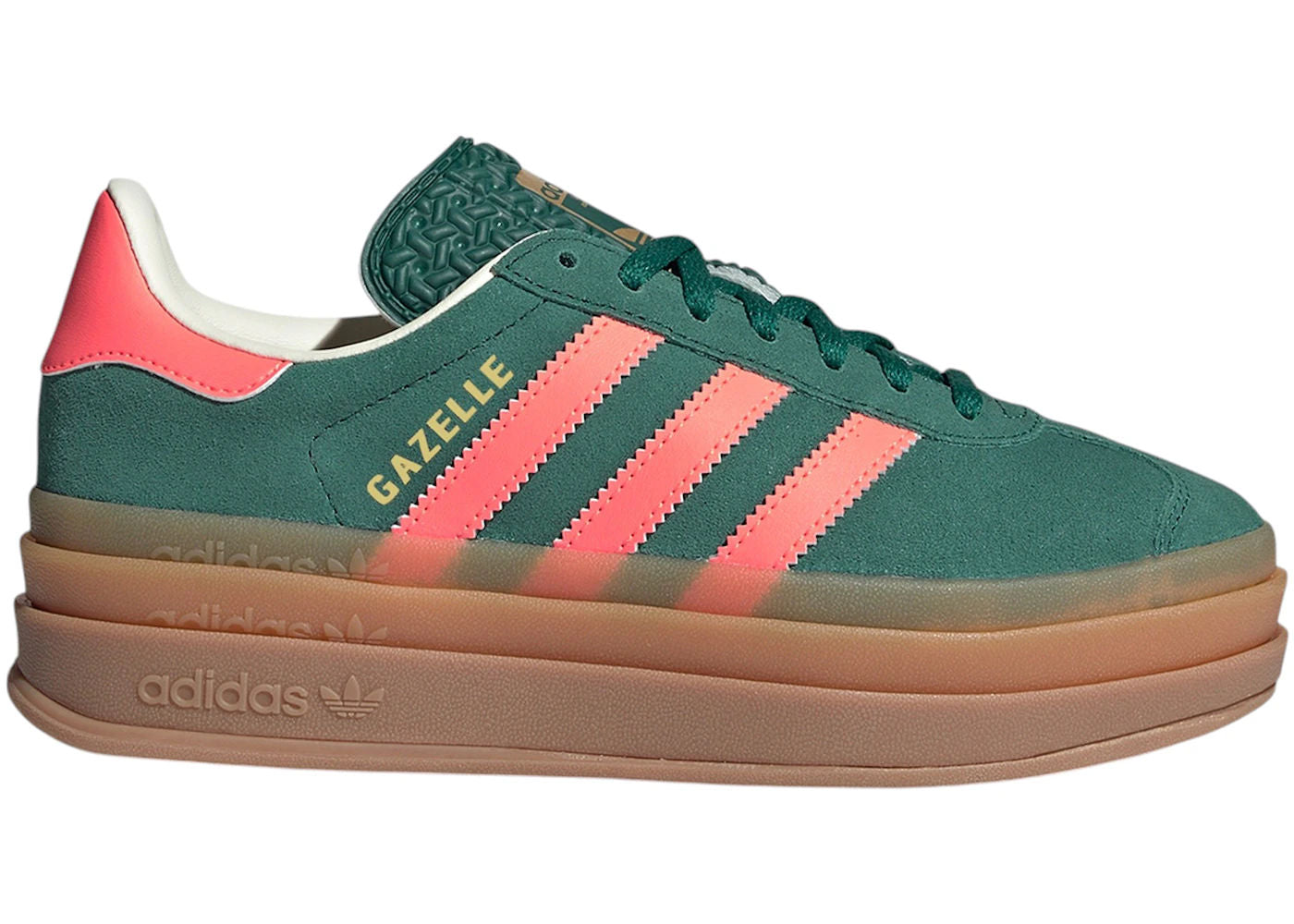 adidas Gazelle Bold Collegiate Green Signal Coral Cream White (GS)