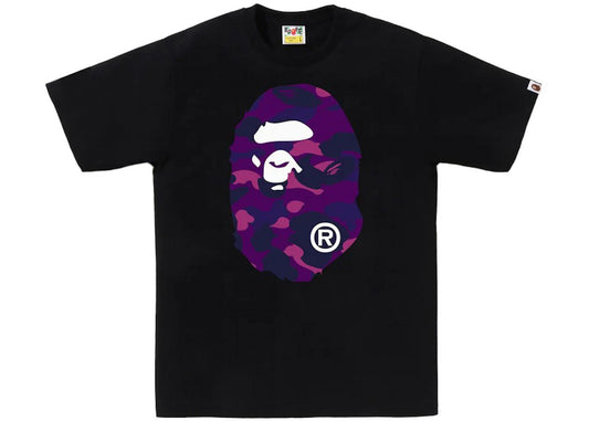 bape color camo milo big head tee purple