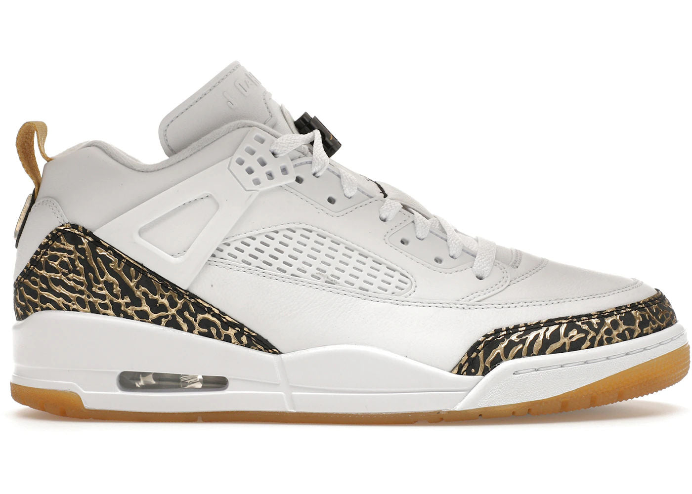 Jordan Spizike Low White Metallic Gold