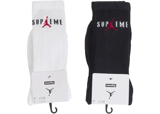 Supreme®/Jordan® Crew Socks (2 Pack) | White - L