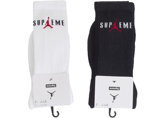 Supreme®/Jordan® Crew Socks (2 Pack) | White - M