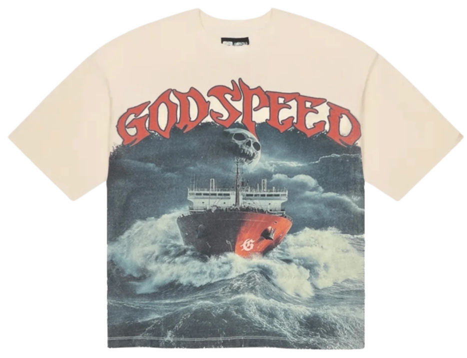 Godspeed Sea Sick T-shirt Bone