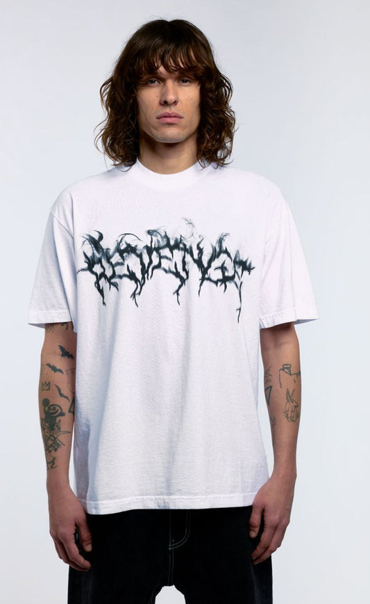 REVENGE SMOKE LIGHTNING TEE WHITE FW25