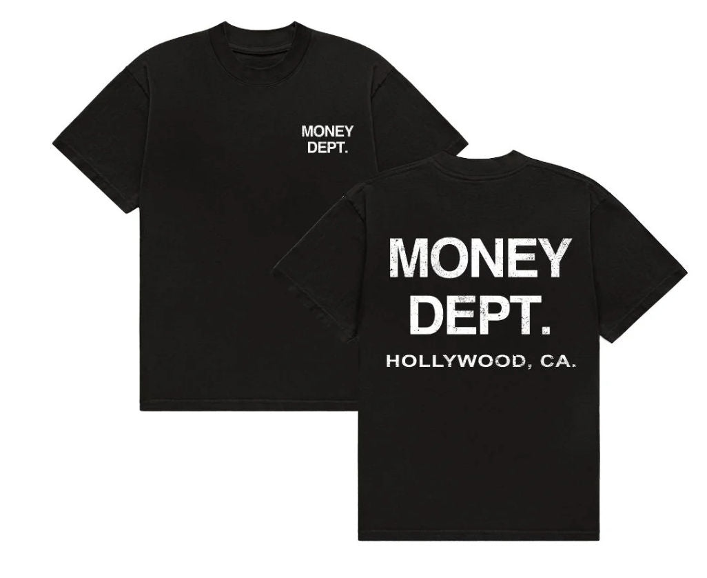 MONEY DEPT BLACK WHITE CLASSIC "HOLLYWOOD" T-Shirt