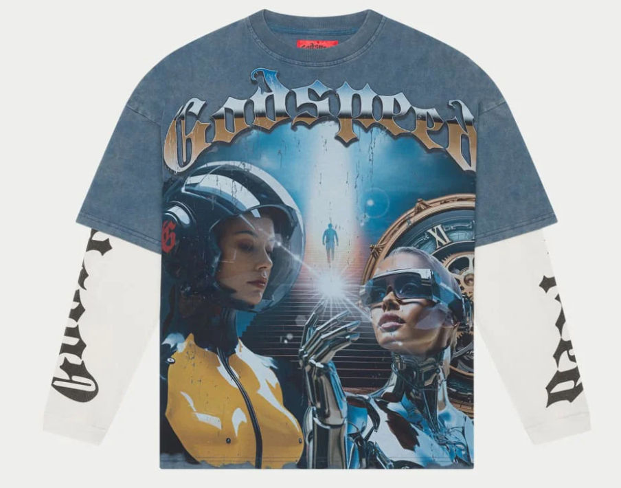 GODSPEED Chosen One Layered T-Shirt (Blue wash)