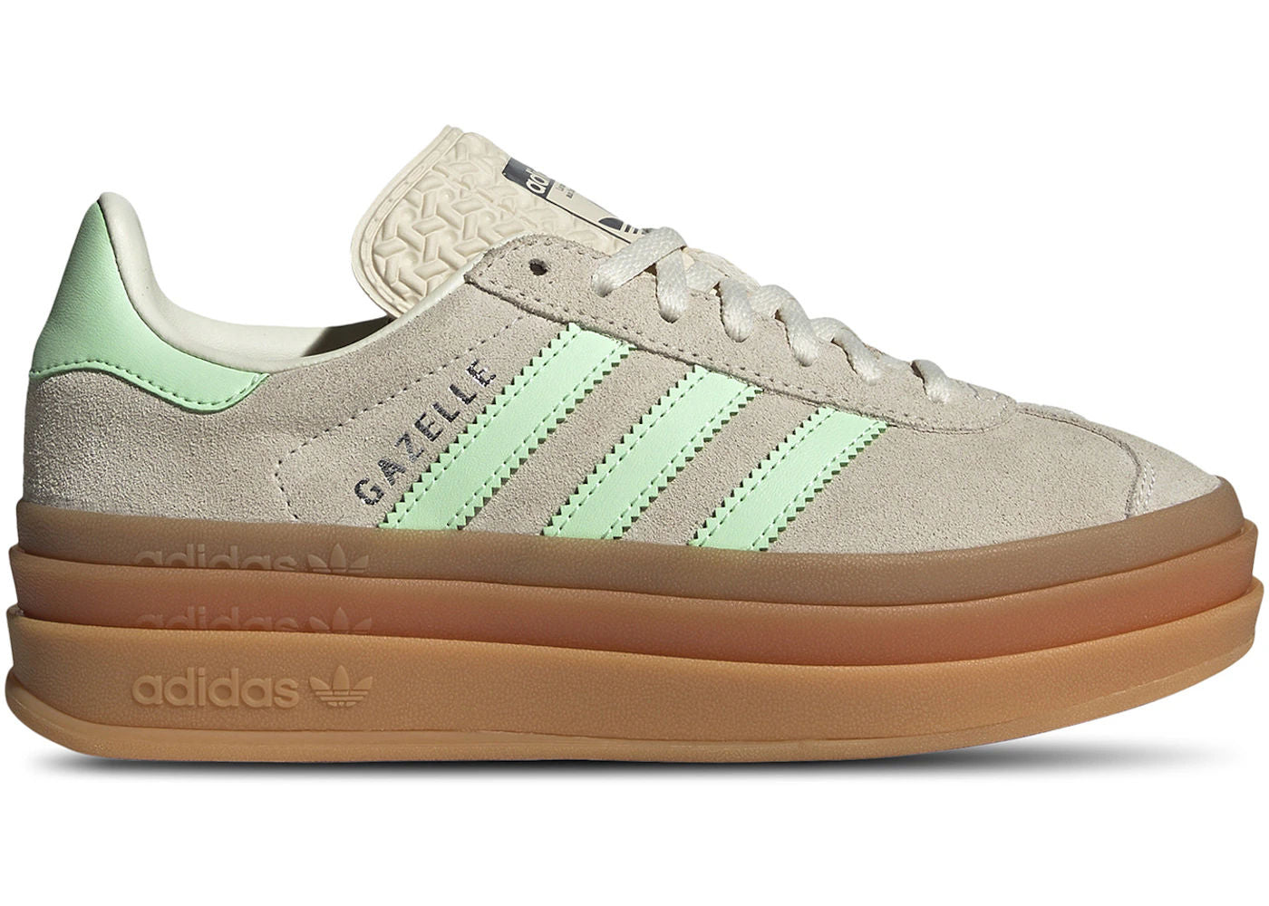 adidas Gazelle Bold Wonder White Semi Green Spark (GS)