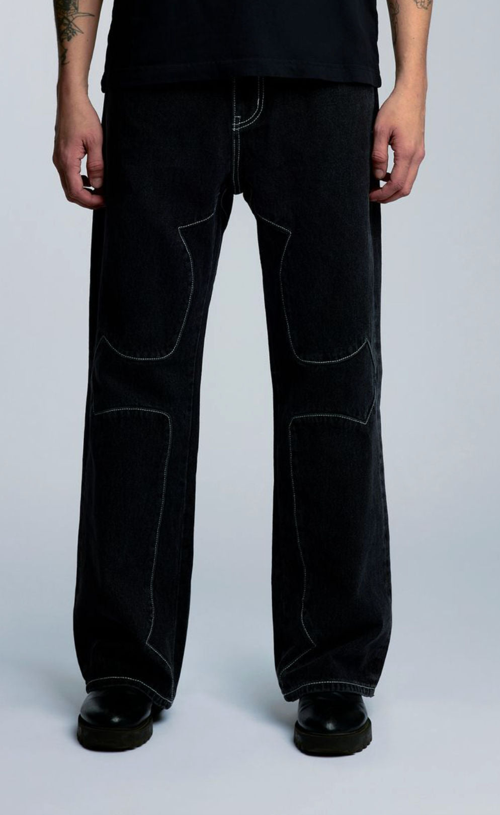 REVENGE CROSS DENIM PANT BLACK FW25